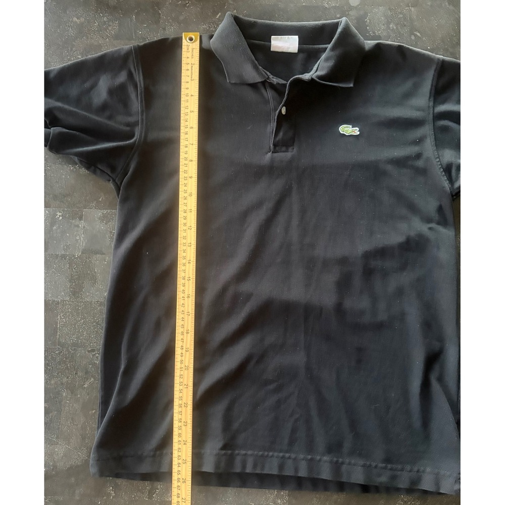 Vintage Lacoste Made in France Black Pique Polo Shirt Mens Size 6 XL - Picture 6 of 7